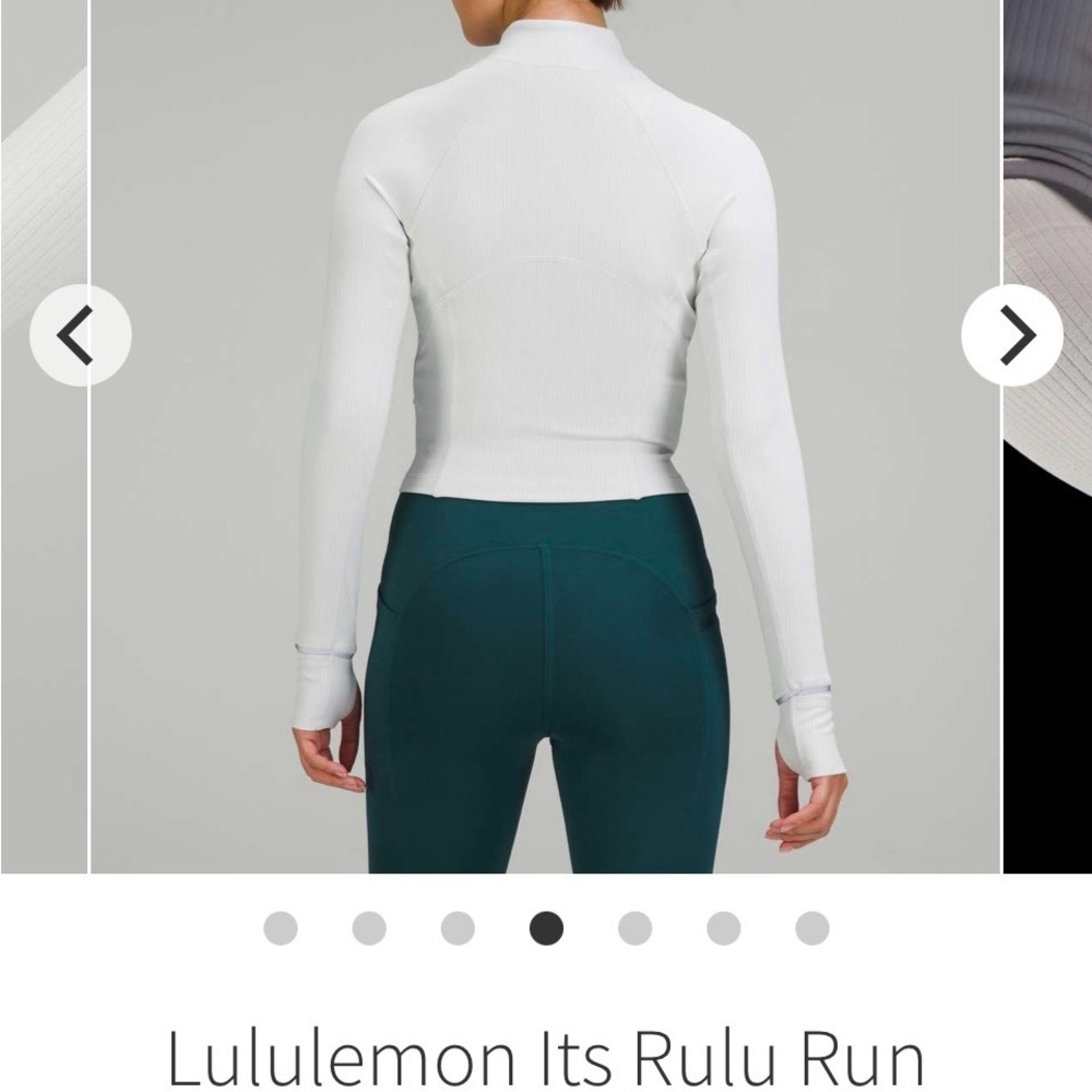 Lululemon Its Rulu Run Cropped Half Zip *Ribbed - Picture 2 of 2
